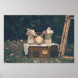 Poster decoração do casamento vintage
