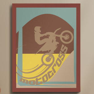Poster Decoração do moto-x da moto-x da motocross-dirtbik