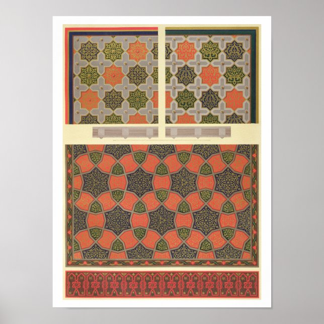 Poster Decoração do teto da casa de Beyt El-Tchel (Frente)