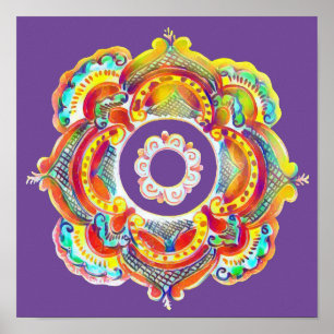 Poster Decoração folclórica tradicional ucrânia