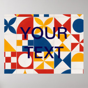 Poster Decoração Geométrica TEXTO PERSONALIZADO