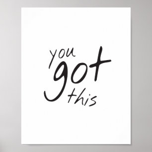 Poster Decoração inspirador da parede, você obteve est