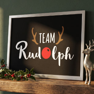 Poster Decoração Moderna de Férias da Team Rudolph