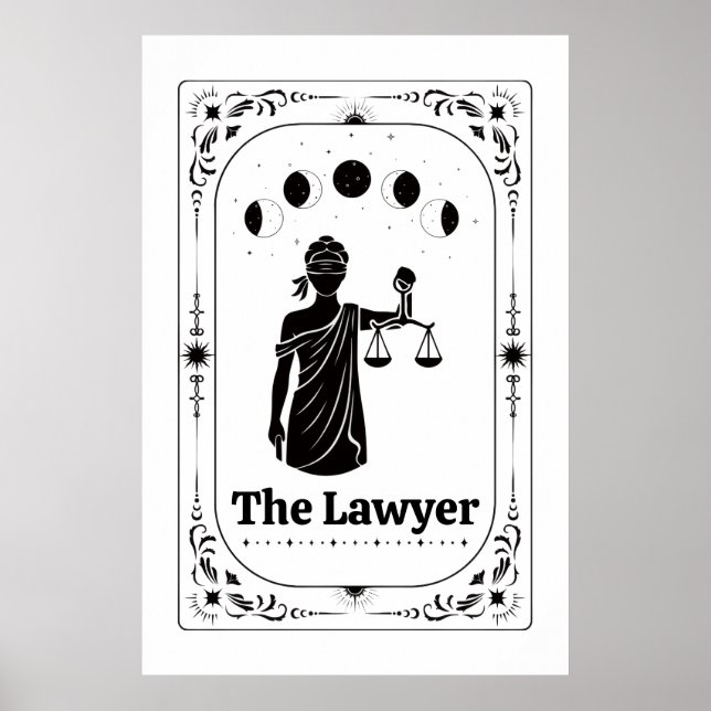 Poster Decoração para Escritório de Advogado Personalizar (Frente)