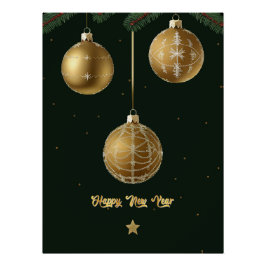 Póster Decorações de Férias Festivas de Natal