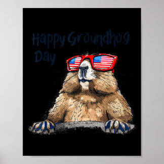 Poster Decorações Engraçadas do Dia do Groundhog 2025 Dia