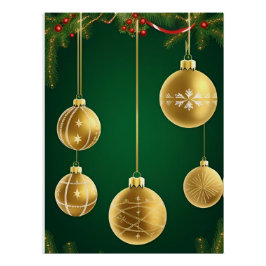 Póster Decorações Festivas de Feriado