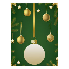 Póster Decorações Festivas de Natal