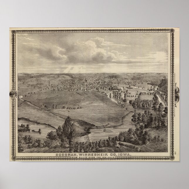 Póster Decorah, Winnesheik Co, Iowa (Frente)