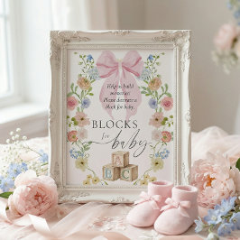 Poster Decorate a Block For Baby Sign