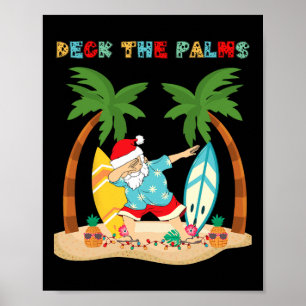 Poster Decore As Palmeiras Santa Dabbing Xmas Tropical Pr