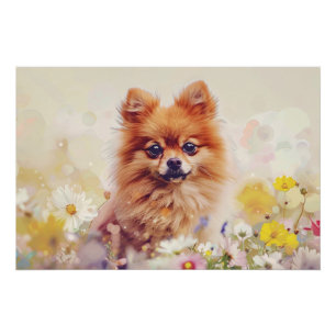 Póster Decoupage de Flores Selvagens Primavera da Pomerân