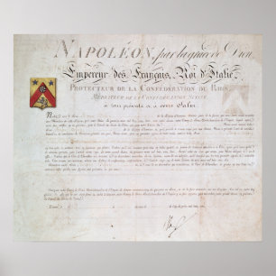 Póster Decreto da nobreza criado sob o primeiro