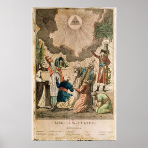 Póster Decreto que institui a liberdade de culto