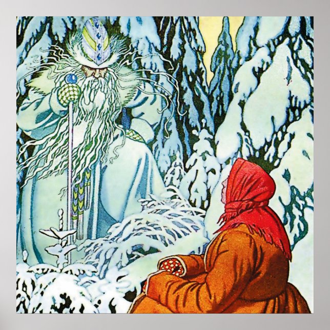 Poster “Ded Moroz” or “Father Frost” by Ivan Bilibin (Frente)