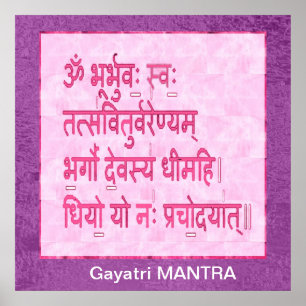 Poster Dedicação à mantra de GAYATRI