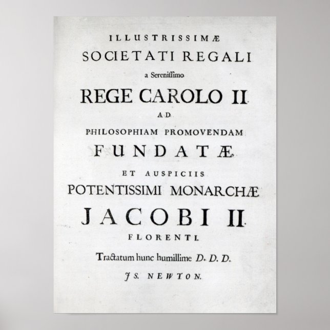 Poster Dedicação à Royal Society (Frente)