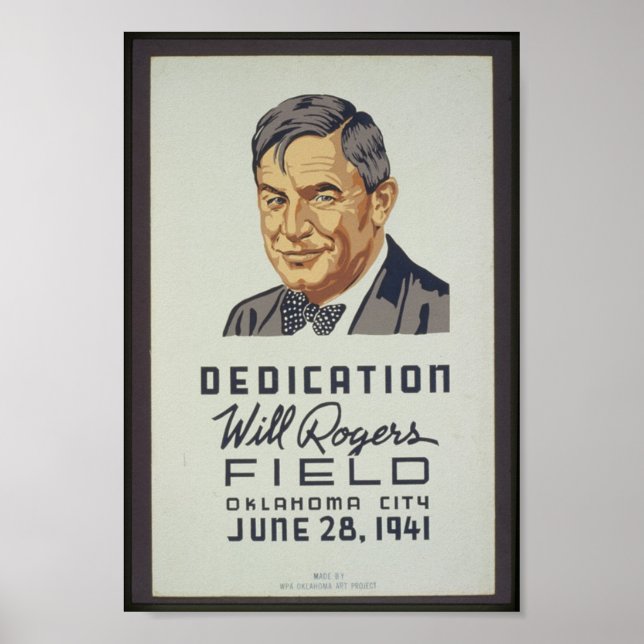 Poster Dedicação, Will Rogers Field, Oklahoma City, junho (Frente)