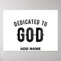DEDICADO A DEUS TEXTO NEGRO PERSONALIZÁVEL LEGAL