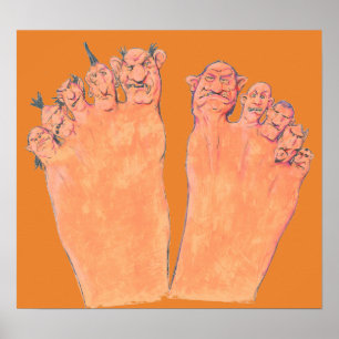 Póster Dedos do pé maus