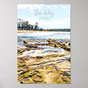 Poster Dee Why Norte beaches sydney