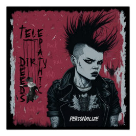 Póster Deeds Sujos Telepáticos Ela tem a aparência Legal