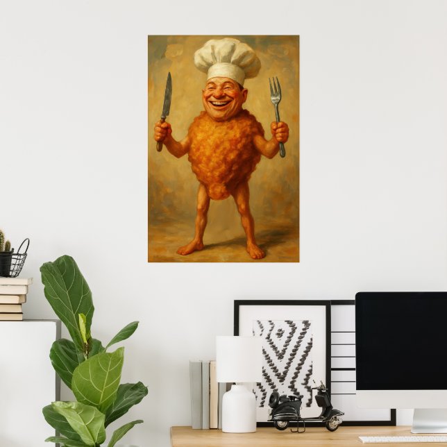 Poster “Deep Fried Dreams” –  A Humorous Portrait (Escritório em casa)