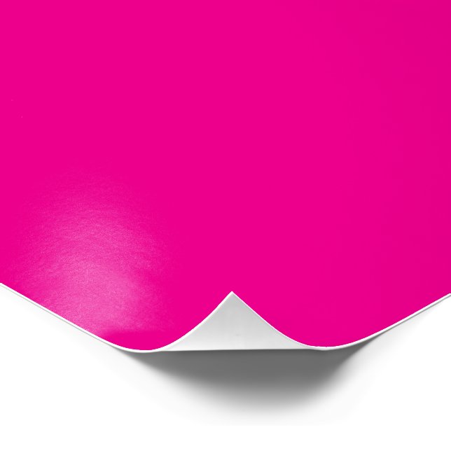 Póster Deep Pink Bold Modern Minimalist Art Poster (Canto)