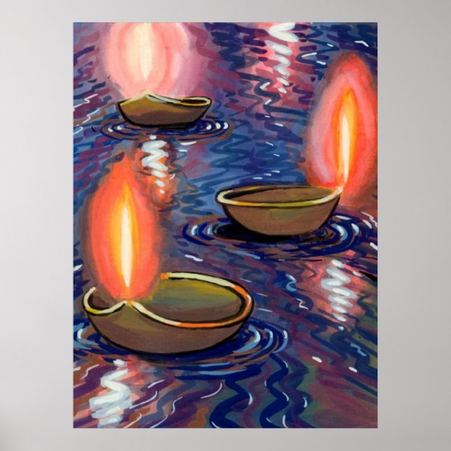 Póster Deepas pintadas no rio (Frente)