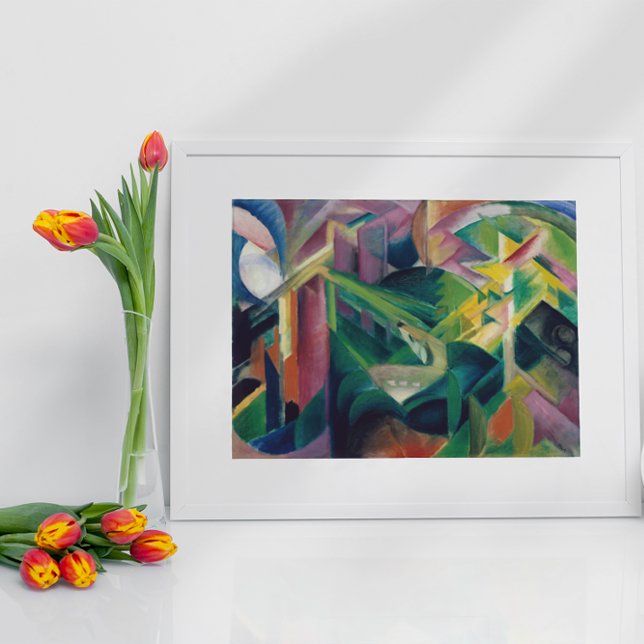 Póster Deer em um Jardim do Mosteiro por Franz Marc (Criador carregado)