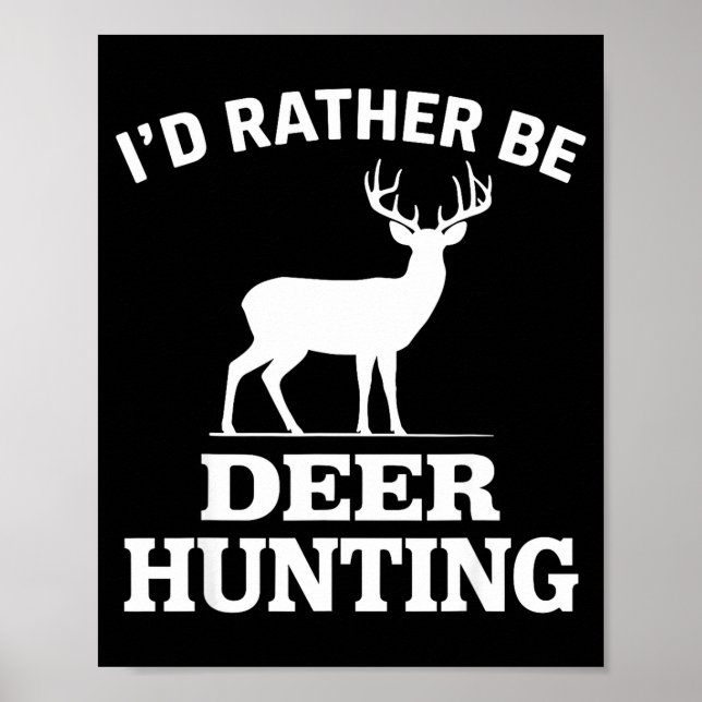 Poster Deer Hunting Art For Men Women Buck Elk Hunter Dee (Frente)