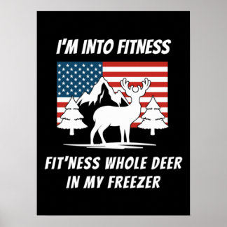 Poster Deer In My Freezer - Caçador De Veados