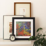 Poster Deer in the Forest II de Franz Marc, Vintage Art<br><div class="desc">Deer in the Forest II (1914) de Franz Marc é uma pintura de animais selvagens de arte e expressionismo vintage. Várias criaturas florestais, veados, um morcego e um filhote com manchas, deitados numa floresta cercada por árvores. Um fundo bonito, brilhante e colorido. Sobre o artista: Franz Marc (1880-1916) foi um...</div>