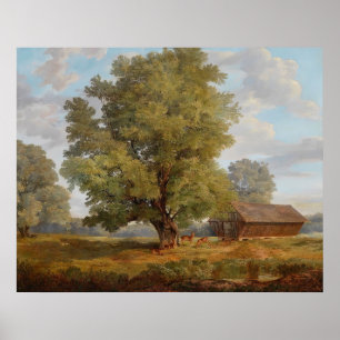 Poster Deer in the Praterau (1853)