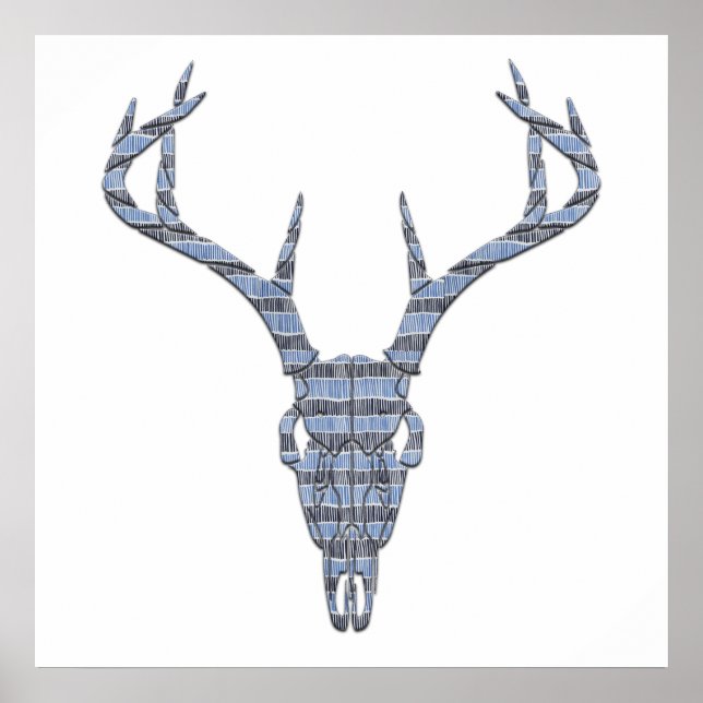 Poster Deer Skull Wall Art (Frente)