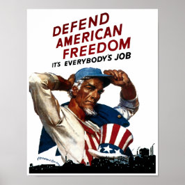 Póster Defenda a liberdade americana