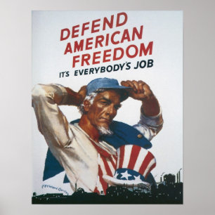 Póster Defenda a liberdade americana
