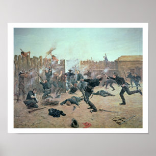 Poster Defendendo o forte: Os indianos atacam uma