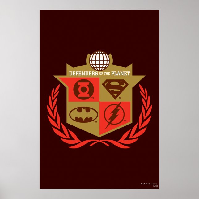 Poster Defensores da Liga da Justiça do Planeta (Frente)