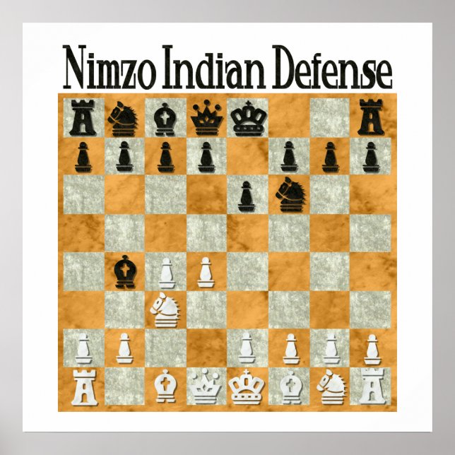 Póster Defesa Nimzo-Indiana (Frente)