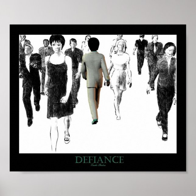 Póster Defiance White (Frente)