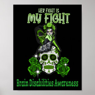 Poster Deficiência Cerebral Sensibilização Sua Luta É Min