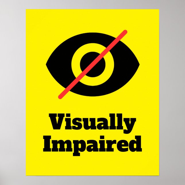 Poster Deficiente Visual Amarelo (Frente)