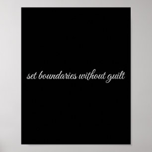Poster Defina Limites Sem Culpa, Terapia de Saúde Mental
