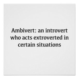 Póster Definição Ambivert