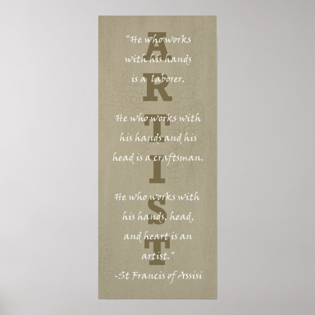 Póster Definição de artista (Frente)