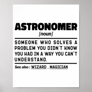 Poster Definição de Astrônomo Substantivo Cientista Frase