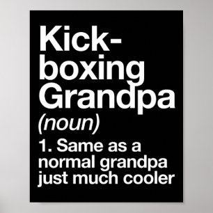 Poster Definição de Avô de Kickboxing Engraçado Esportes