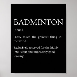 Poster Definição de Badminton - Badminton Sarcástico Engr