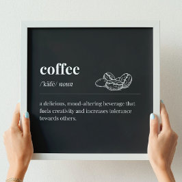 Poster Definição de café como bebida que altera o humor (